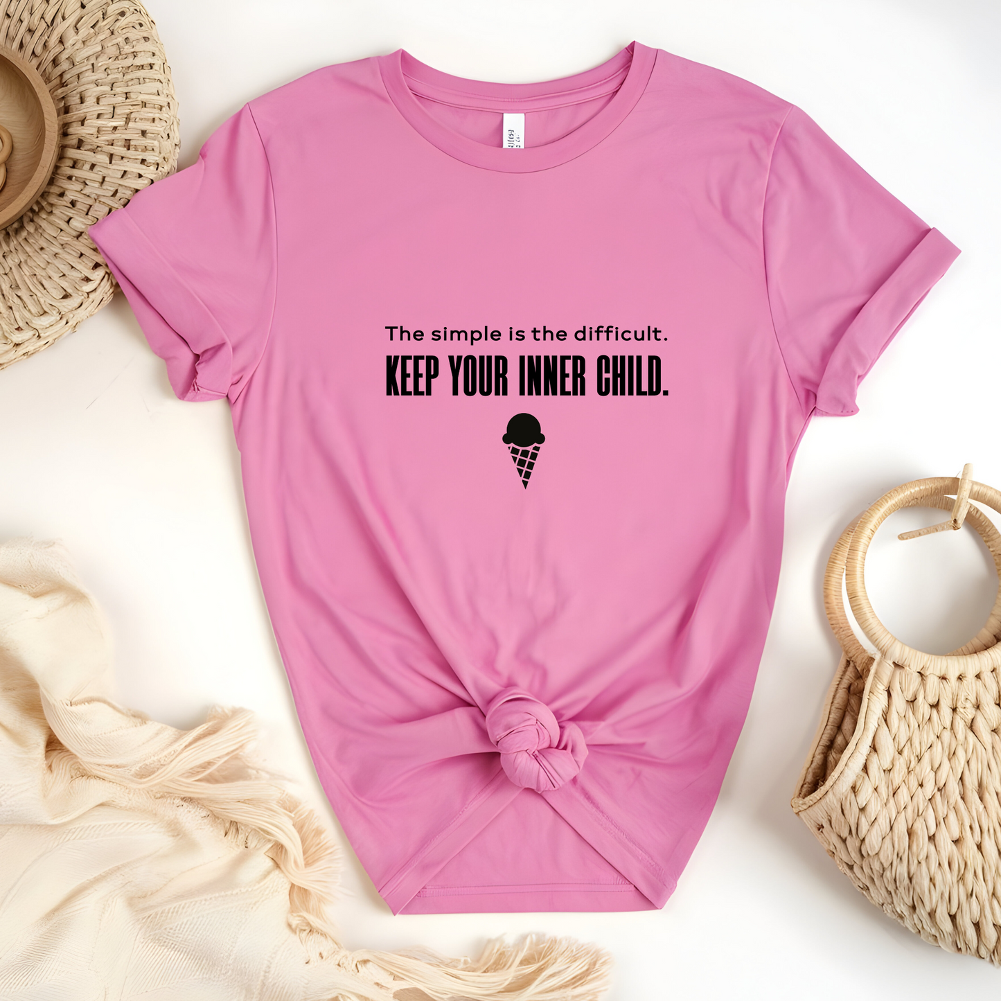 The Simple is the Difficult Ice Cream Bright T-shirt Unisex